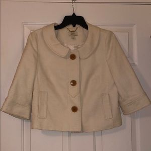 Loft cream colored jacket with brown buttons